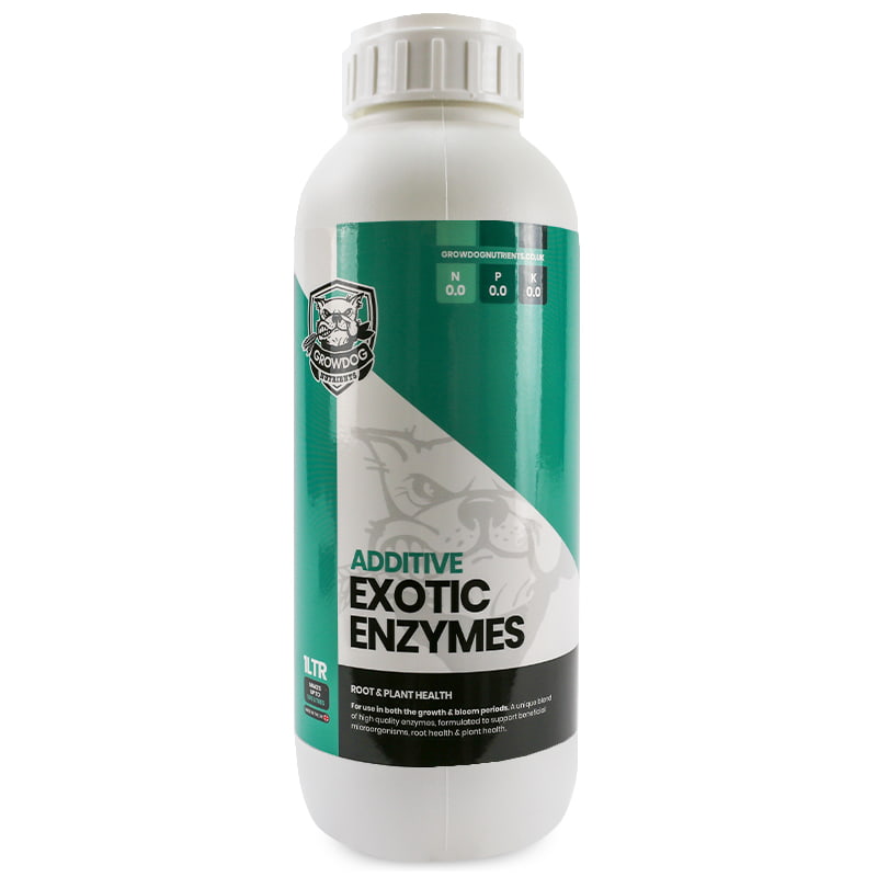 1-litre bottle of GrowDog Exotic Enzymes